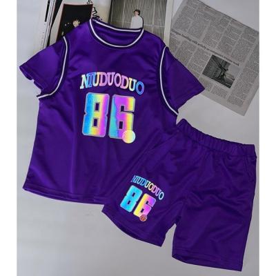 China BILLION Boys Kids Clothing Set Casual Sport Wear Reflective Short Little Boys Clothing Sets for sale