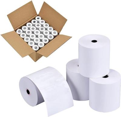 China Cash register / POS machine High Quality 80x80 Cash Register Paper Custom Size Thermal Paper Roll for sale