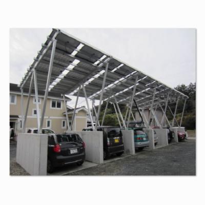 China Pre-assembled Commercial Car Charging Station Renewable Solar Energy Home Waterproof Aluminum Solar Parking Lot for sale