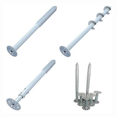 China Adjustable Height Solar Panel Ground Support Pile Screw Support PV Pile Project Structure Component Anchor Bolt Fittings for sale