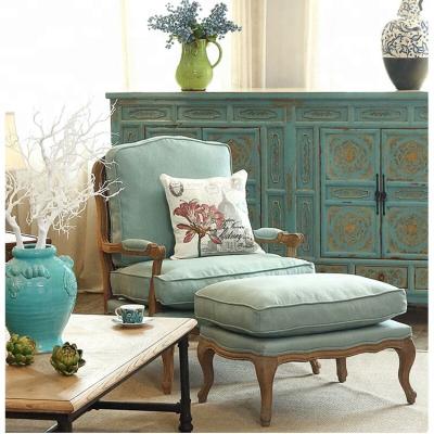 China ANTIQUE Furniture Home Living Room Set Antique Solid Wood Sofa Couch Arm Cheap Livingroom Chaise Lounge Chair for sale