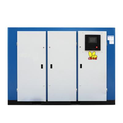 China Easy Operation 90KW 125HP Double Stage To Paint Chinese Rotary Stationary Air Compressor Screw Air Compressor for sale