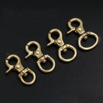 China Mini Snap Bag Carabiner Parts General Industry Solid Brass Hanging Trigger Swivel Hook Bronze Hook for sale