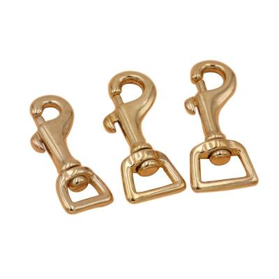 China Industry General Solid Brass Square Swivel Pet Dog Snap Hook for sale