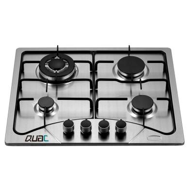 China Hot sale China Zhongshan hotel cooktop stainless-steel-tempered glass panel kitchen built in 4 burner gas hob for sale