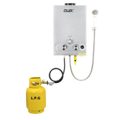 China Hotsale 6L 8L 10L 12L instantaneous outdoor camping car LPG gas portable tankless water heater for sale