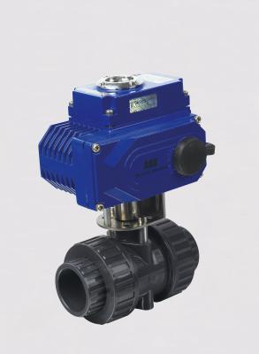 China Professional Flange UPVC Electric Ball Valve For Waste Water Pipe System for sale