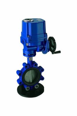 China Freshwater / Seawater / Alcohols Electric Flanged Lug Style Butterfly Valve for sale