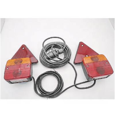 China Magnetic Trailer Parts E-Mark Bulb Trailer Light Kits With Triangle Reflectors for sale