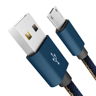 China MP3 / MP4 Player 1M Fast Charging 2.4A And Durable Jean Usb Cable For Iphone for sale