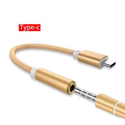 China Adapters 2021 aux. Mobile Phone XYZ Universal Jacket Cable USB C Adapter Audio For Type C To 3.5mm Phone Call And Listen Music PVC Standard for sale