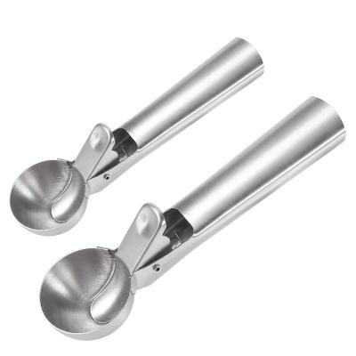 China Manjia Stainless Steel Biscuit Melon Baller Scoop Ice Cream Scoop Baller Cupcake Viable Wholesale Premium Meatball for sale