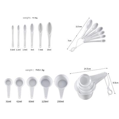 China Sustainable Plastic Measuring Cup Set Measuring Tools Set Of Doser And Cup For Liquid Powder for sale