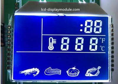 China Blue Background HTN LCD Display , 7 Segment Kitchen LCD Segment Display for sale