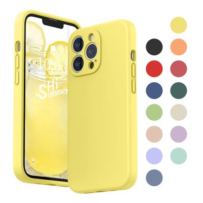 China Original shockproof liquid silicone smartphone case for iphone 13 silicon phone cover for iphone 12 pro custom silicone phone case for sale