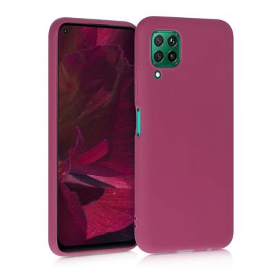 China Full Matte Soft Silicone Cover Is Eco-friendly Suitable For Huawei P40 Lite Mobile Phone Case Color Silicone Case for sale