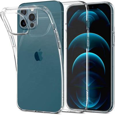 China Anti-drop Crystal Clear Ultra Thin Slim Fit Transparent Soft TPU Gel Cover Phone Bumper Case For iPhone 12/12 pro promax 12mini 12 for sale