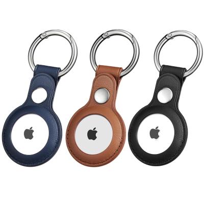 China wholesale Anti-fall For Airtag Case Leather Protected Anti Lost Keychain Case For Airtag for sale