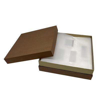 China Recycled Materials Customized Cardboard Top And Cosmetic Base Beauty Product Box With Eva Foam Insert for sale