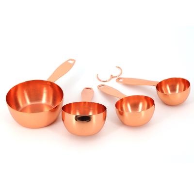 China Sustainable Measuring Spoon Set with Copper Color Stainless Steel Spoon Color  Custom Color Stainless Steel for sale