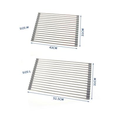 China Sustainable New Design Practical Washable Stainless Steel Over Sink Storage Shelf Drying Rack for sale