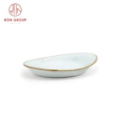 China Stocked Luxury Oval Tapas Ceramic Serving Plate Spanish Tableware from Phnom Penh for sale