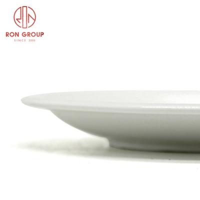 China Stocked Dishes High Quality Ceramic Dinnerware Simple White Dishes Set For Home Use for sale