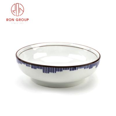 China Stocked Chinese Large Soup Ceramic Bowls Factory OEM Cheap Ramen Bowl Set For Franchisor for sale