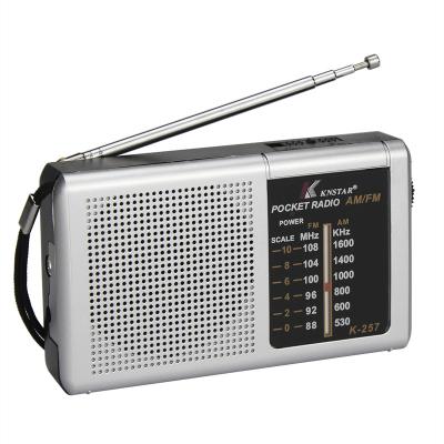 China K-257 Mini Portable Am Fm 2Band PORTABLE Pocket Radio Receiver for sale