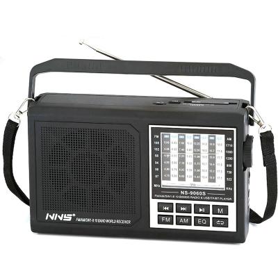 China NS-9060BT PORTABLE Radio Am FM Switch 10 Bands AC Full Band Radio Rechargeable TWS High Sensitivity TWS Radio for sale