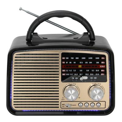 China PX-931BT PORTABLE disco light radio am fm switch 3 band old style radio vintage rechargeable radio with torch for sale