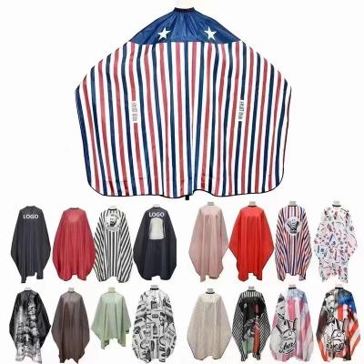 China Adjustable Men Barber Cape Barber Cape Professional Hairdressing Barber Cut Size Design Hair Cutting Salon Cape for sale