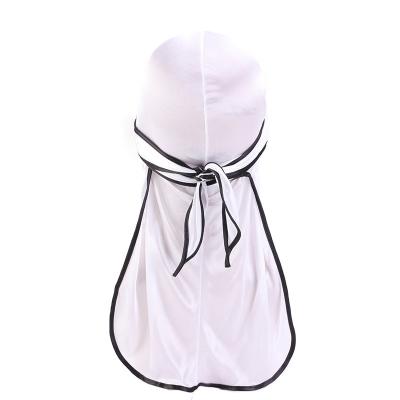 China Decorate Men's Doo Rag Wings Satin Biker Durag Hip Hop Durag Headwrap Headwrap Satin Bandana Long Tail Breathable Satin Silky Durag for sale