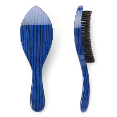 China High Quality Nondisposable Shinny 360 Curved Wave Brush Men Grooming Hair Beard Brush 360 Soft Semi-Hard Wave Brush for sale