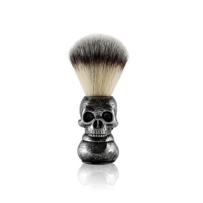 China Antique Beard Brush Men Shaving Brush Skull Barber Shaving Brush Beard Facial Cleaning Tools Foaming Brush Resin Handle Barber Salon Shaving Tools for sale