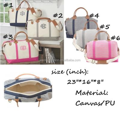 China High Quality Women's Canvas Travel Tote Flight Bag Bridal Monogrammed Gift for sale