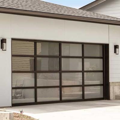 China Good Price Sectional Smart Glass Panel Residential Garage Roller Rolling Door for sale