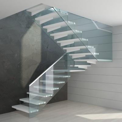 China Modern High Quality 20mm Tempered Laminated Safety Glass Panel For Glass Stairs Glass Stairs for sale