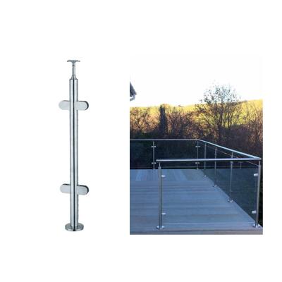 China Factory Direct Sales Frameless Modern Villa Exterior Clamping Glass Profile Balustrade Design for sale