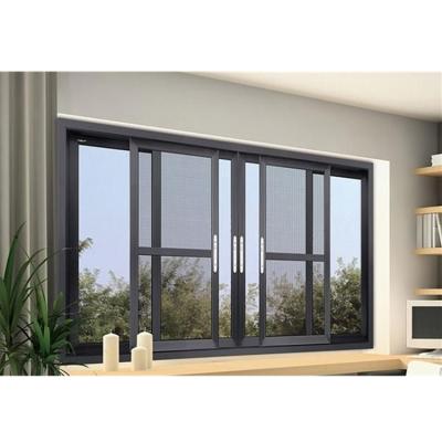 China Sliding Australian Standard Profile Aluminum Frame Sliding Double Glazed Windows for sale