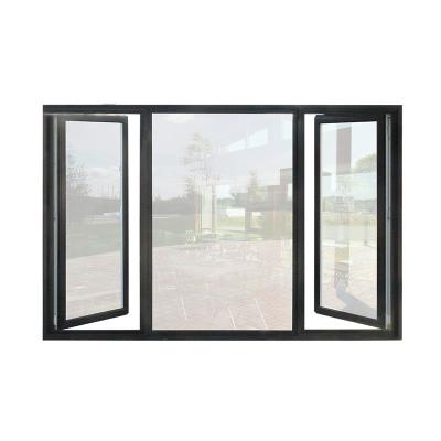 China New Swing Design Thermal Break Aluminum French Casement Window , Swing Glass Window for sale