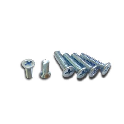 China Flat Head Stainless Steel Machine Screw Head MS Cross Countersunk Screw for sale