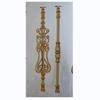 China Gold Stair Railing Interior Design Style European Style Elegant Decoration for sale