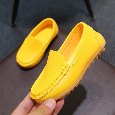 China Anti-Smell Kids Shoes PU Leather Casual Styles Boys Girls Shoes Soft Comfortable Loafers Kids Shoes for sale