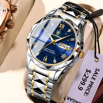 China Poedagar 2023 new arrivals full stainless steel luxury wristwatch waterproof calendar quartz watch for men for sale