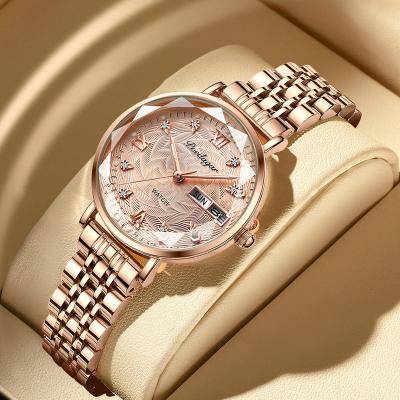 China Luxury Elegant Full Calendar Poedagar Women Quartz Watches Calendar Waterproof Ladies Watch Rose Gold Stainless Steel Watch For Women C for sale