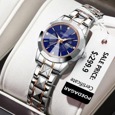 China New Fashion Full Watch Women's Luxury Poedagar Calendar Stainless Steel Ladies Watch Quartz Waterproof Luminous Watches With Calendar Wrist for sale