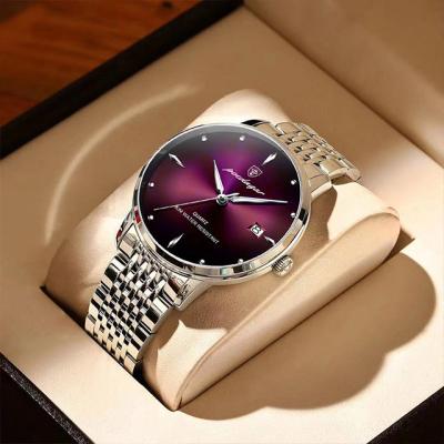 China Day/Date Poedagar 868 Luxury Luminous High Quality Stainless Steel Watch Bands Quartz Waterproof Watches For Men for sale