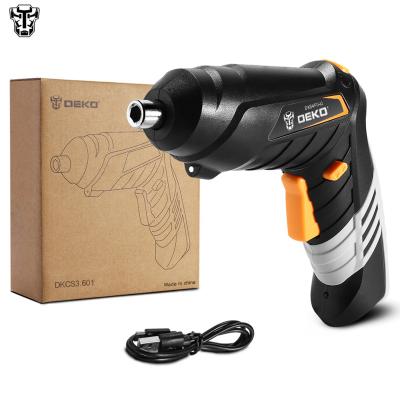 China DEKO DKCS3.6O1 SET1 Electric Cordless Screwdriver Impact Chuck Charging Battery Keyless DKCS3.6O1 SET1 for sale