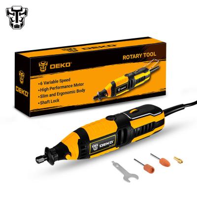 China Variable Speed ​​Mini Grinder Rotary Tool Cutting DKRT135ST1 Electric Drill Sanding Wood Carving Grinder DEKO DKRT135ST1 220V for sale